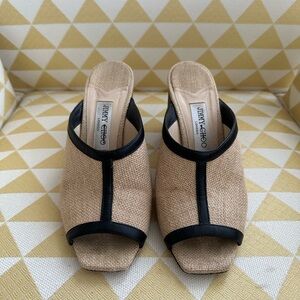 Jimmy Choo Canvas Mules (size 39.5)